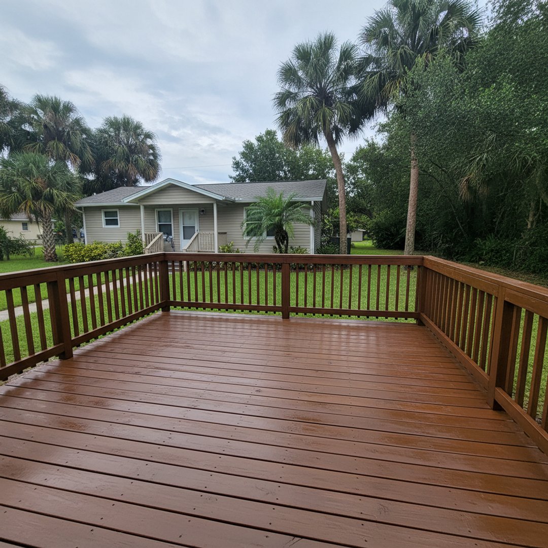 Deck Staining & Sealing completed by Western Deck Company in Lake Alfred, FL